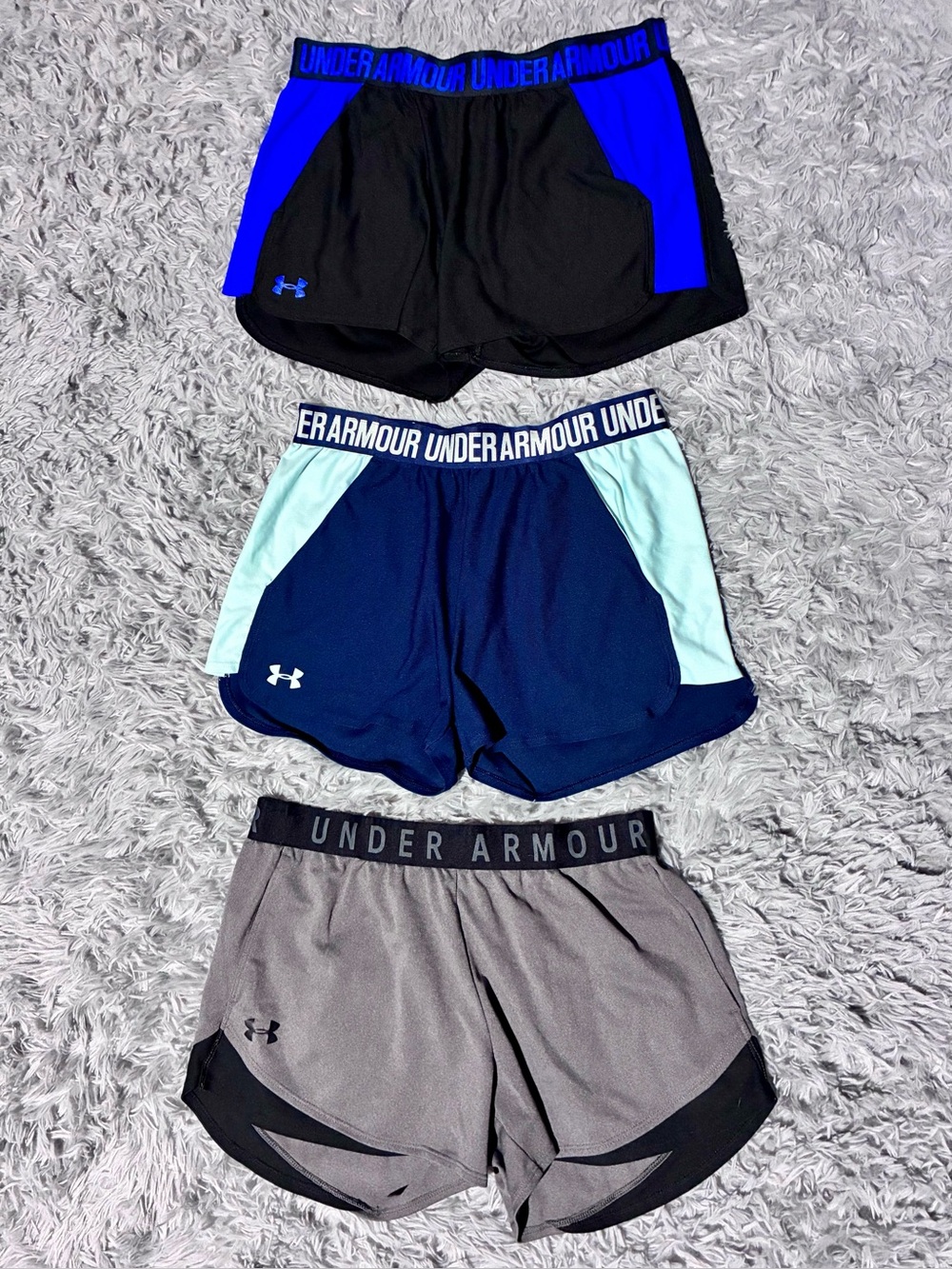 Under Armour bundle of logo gym running shorts retro style M